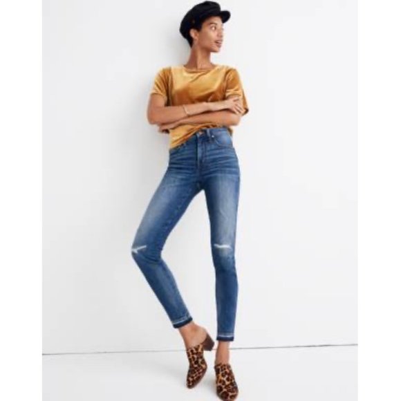 Madewell Denim - Madewell SZ 30 High Rise Skinny Distressed Jeans